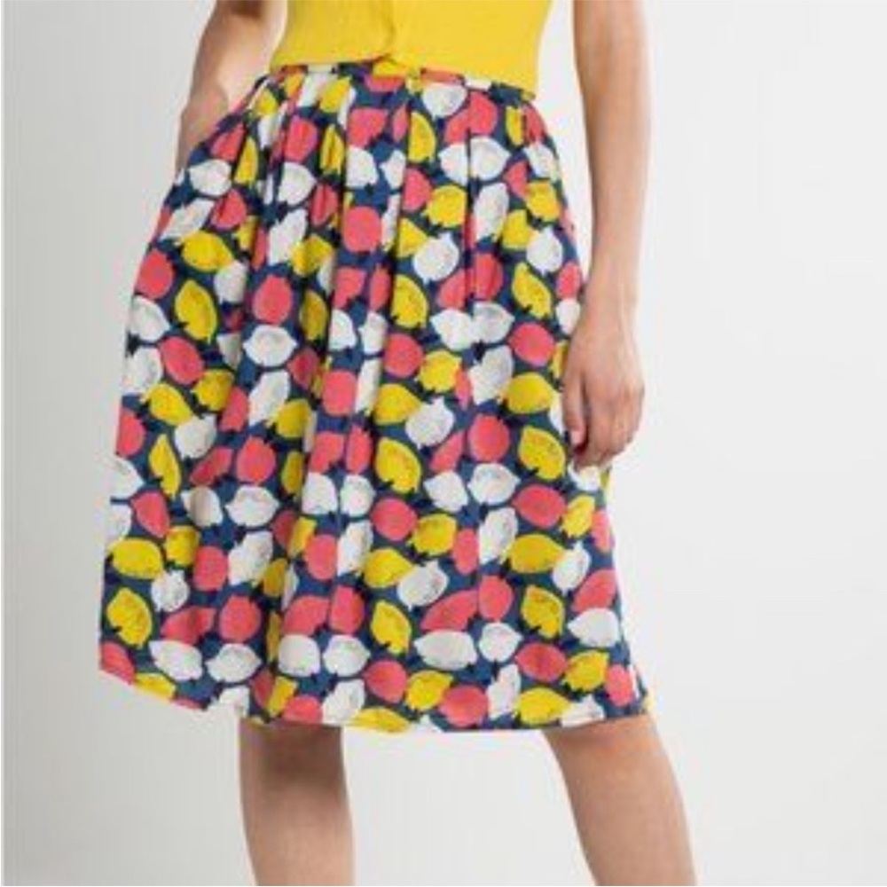 NWT Fever London Lemonade Skirt Navy Multi Size‎ 8